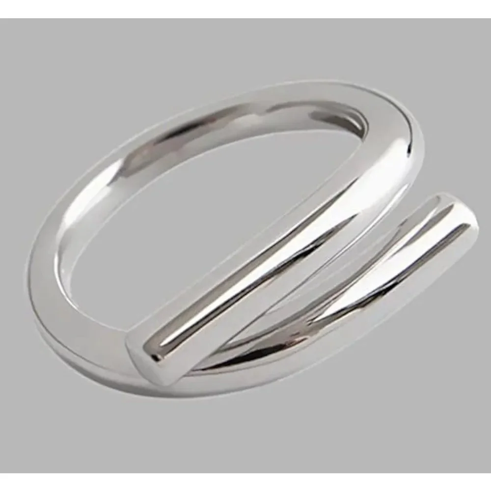 Unisex Solid Wrap 925 Sterling Silver Band Ring, Adjustable‎